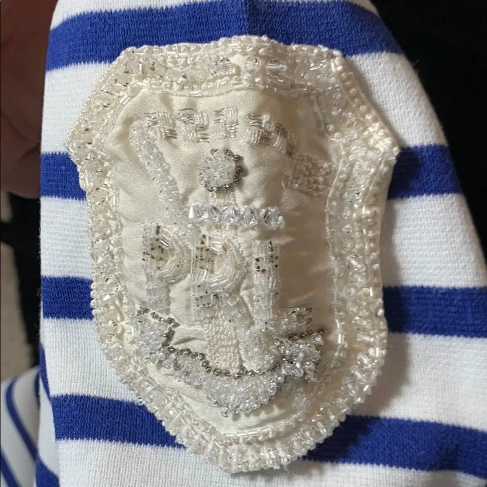 Purple Label Ralph Lauren Collection Striped Boatneck Mariner Sweater Medium - Picture 3 of 14